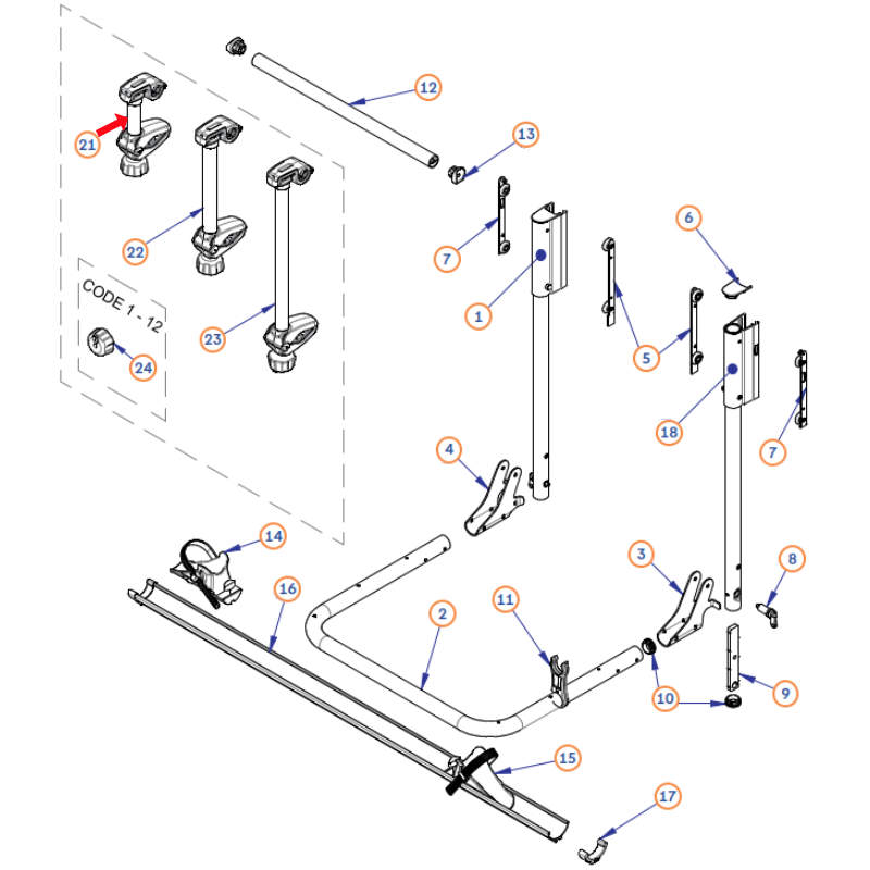 BR-Systems Abstandshalter kurz für 1. Rad zu Bike Lift (Nr. BKL-ACC-GAS)