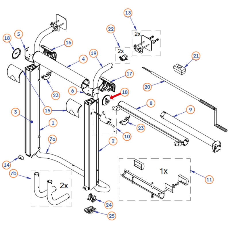 BR-Systems Plakette Logo für Endkappe zu Bike Lift (Nr. 0500458)