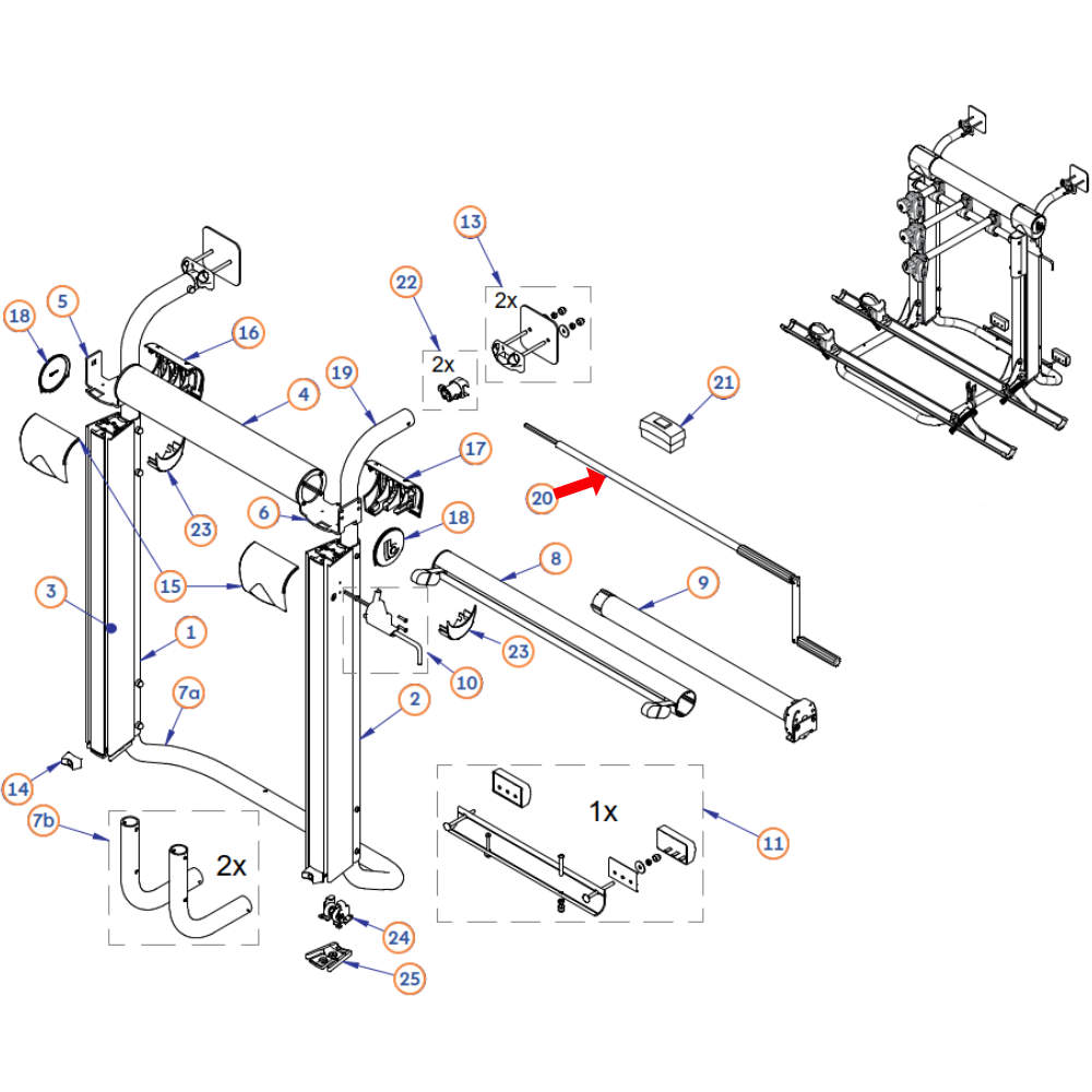 BR-Systems Nothandkurbel 12V zu Bike Lift (Nr. 0900167)