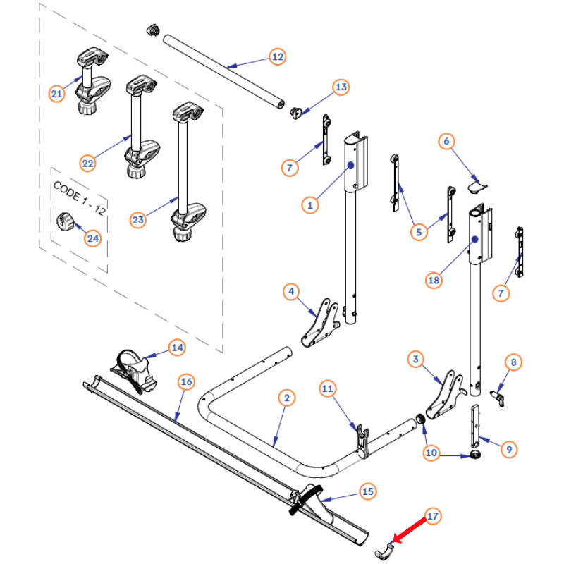 BR-Systems Endkappe der Fahrradschiene zu Bike Lift (Nr. 0500515)