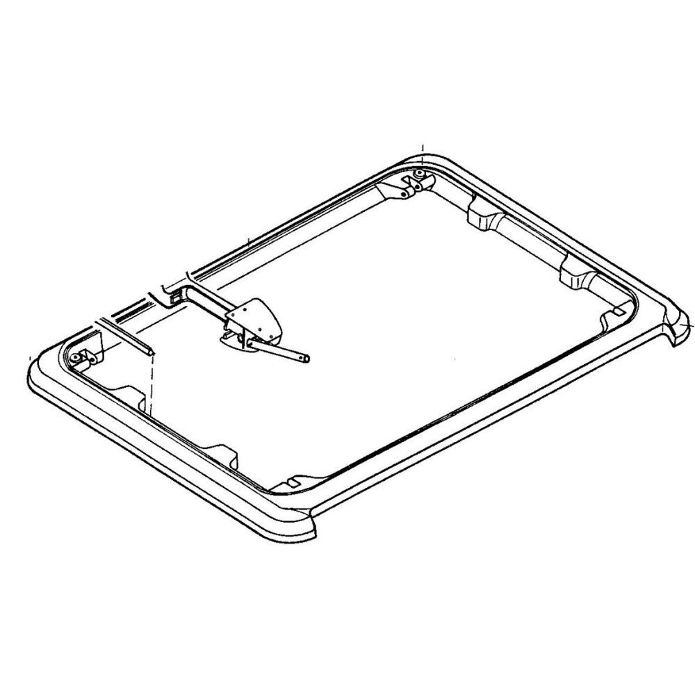 Dometic Heki 1 Grundrahmen kompl., ohne Zwangsentlüftung u. Glas - elfenbein