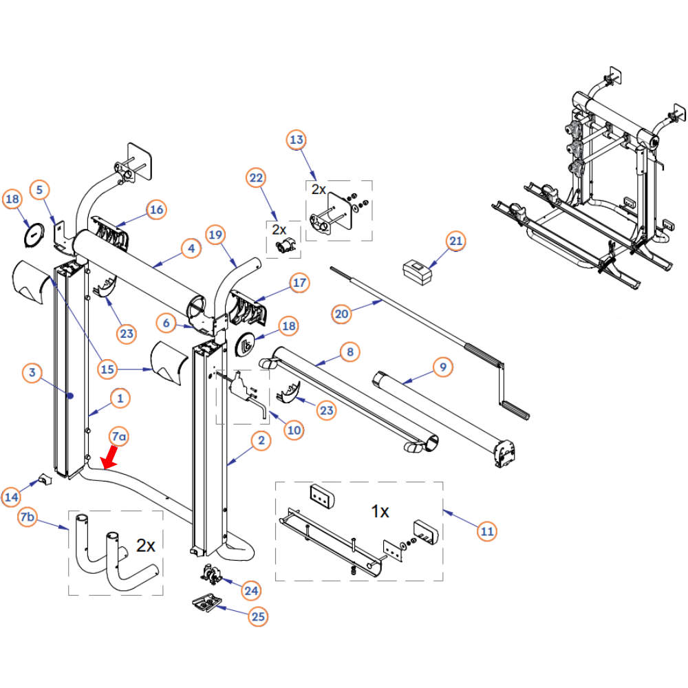 BR-Systems Haltestruktur unten zu Bike Lift (Nr. 0300252)