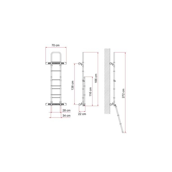 FIAMMA Befestigungsprofil Kit Bars Deluxe eloxiert