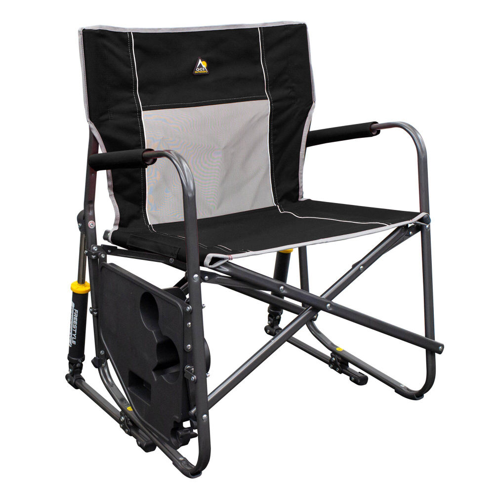 GCI Outdoor Schaukelstuhl Freestyle Rocker XL mit Tisch, schwarz