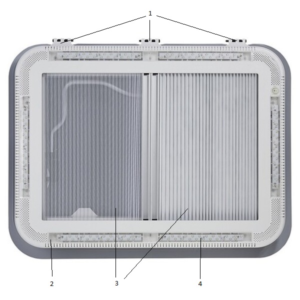 Quipon Rollosatz zu Dachhaube SKY 70 x 50